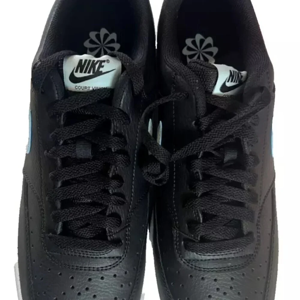 NEW NIKE Court Vision Lo NN Black / Glacier Blue - White Men's US 11 DH2987-006